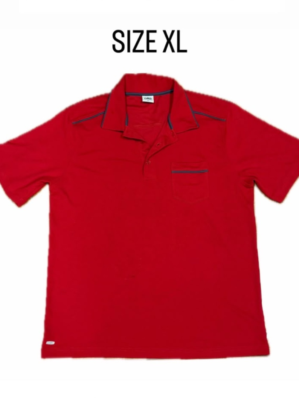 Alo Coolfit Red Short Sleeve Polo Shirt Mens Size XL